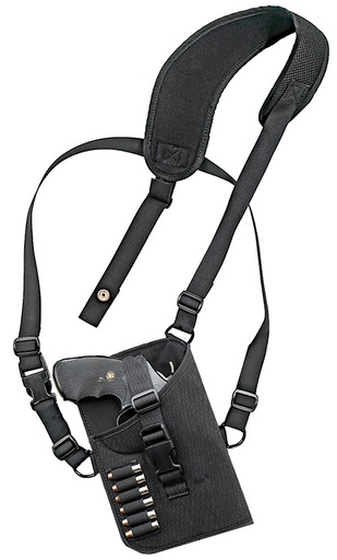[811071013390] GrovTec US Inc GTHL15102R Trail Pack  Shoulder Black Nylon Harness Fits Med/Lg DA Revolver Fits 3-4" Barrel Right Hand