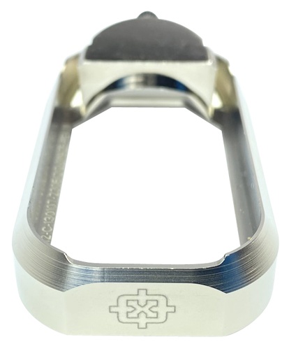 [726798348598] Cross Armory CRGFMWSV Flared Magwell  Compatible w/Glock Gen1-3 Silver Anodized Aluminum