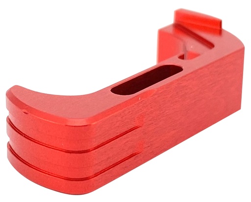 [726798348437] Cross Armory CRG5MCRD Mag Catch  Extended Compatible w/Glock Gen4-5 Red Anodized Aluminum