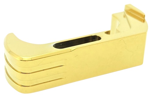[726798348413] Cross Armory CRG5MCGD Mag Catch  Extended Compatible w/Glock Gen4-5 Gold Anodized Aluminum