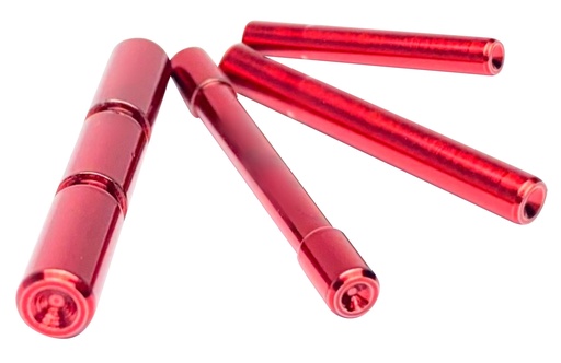 [726798348628] Cross Armory CRG4PSRD 4 Pin Set Dimpled Extended Compatible w/Glock Gen4 Red 4140 Steel