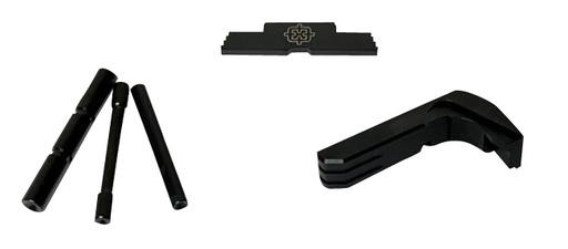 [046139039207] Cross Armory CRG4OKBK 3 Piece Kit  Extended Compatible w/Glock Gen4 Black Steel/Aluminum Pistol