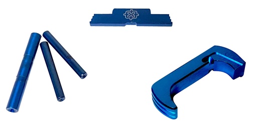 [726798348529] Cross Armory CRG5OKBL 3 Piece Kit  Extended Compatible w/Glock 17/19/26/34 Gen5 Blue Anodized Steel/Aluminum