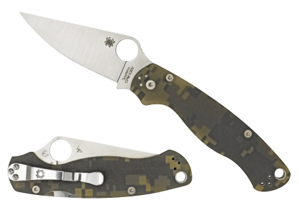 [716104006977] Spyderco C81GPCMOBK2 Para Military 2  3.44" Folding Drop Point Plain Black CPM S30V SS Blade Digital Camo G10 Handle Includes Pocket Clip