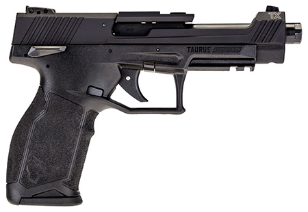 [725327932741] Taurus 1TX22C151 TX22 Competition 22 LR 16+1 5.25" Overall Black Steel/Threaded Barrel, Hard Coat Anodized Aluminum/Optic Cut/Serrated Slide  &  Polymer Frame w/Picatinny Rail w/Polymer Grips