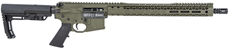 [681565227578] Black Rain BRO-20110401 Billet  5.56x45mm NATO 16" 30+1 OD Green Cerakote Black 6 Position MFT Minimalist Stock Black MFT Grip Right Hand