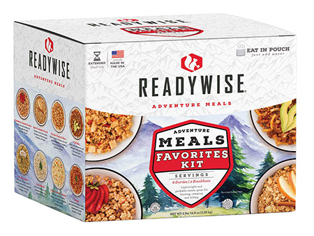 [851238005530] ReadyWise RW05913 Outdoor Food Kit Meal Favorites Kit 9 Servings Includes 6 Entrees and 3 Breakfasts
