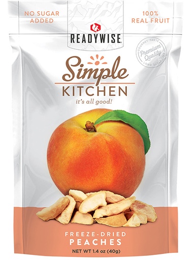 [851238005698] ReadyWise SK05008 Simple Kitchen Freeze Dried Fruit Peaches 1 Serving Pouch 6 Per Case