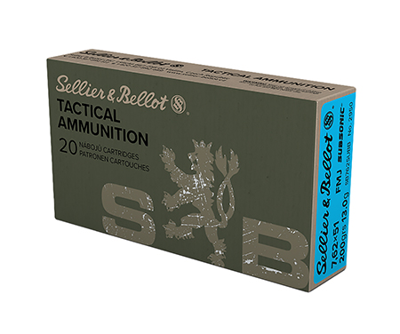 [754908512577] Sellier  &  Bellot SB762SUBB Rifle  308Win 200gr Full Metal Jacket Subsonic 20 Per Box/25 Case