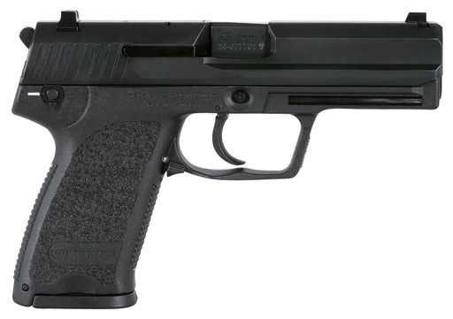 [642230260689] HK 81000316 USP V1 SA/DA 40 S&W Caliber with 4.25" Barrel, 10+1 Capacity, Overall Black Finish, Serrated Trigger Guard Frame, Serrated Steel Slide  &  Polymer Grip Includes 2 Mags