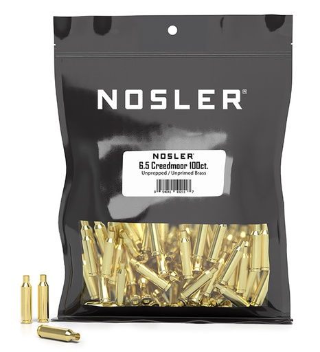 [054041102117] Nosler 10211 Premium Brass Unprimed Cases 6.5Creedmoor Rifle Brass 100/Box