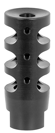 [811261029576] TacFire MZ10023BN Compact Compensator Black Nitride Steel with 5/8"-24 tpi Threads, 2.50" OAL  &  1" Diameter for 308 Win AR-10