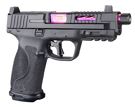 [800732700250] Ed Brown MPF2 Fueled M & P F2 9mm Luger 17+1 4.25" Purple Match Grade Threaded Barrel, Polymer Frame w/Picatinny Accessory Rail, Serrated/Optic Cut Stainless Steel Slide w/Nitride Finish, Polymer Grip