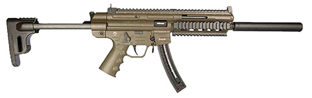 [819644025733] GSG GSGGERGGSG1610G GSG-16 Carbine Full Size 22 LR 10+1 16.25" Black 6-Groove Rifling Barrel Green Polymer Receiver Black Collapsible w/Storage Compartment Stock Right Hand