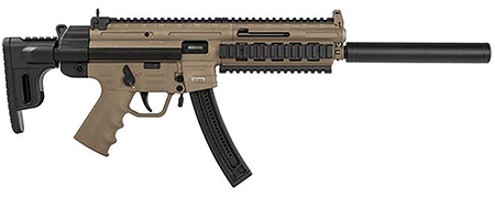 [819644025238] GSG GERGGSG1610T GSG-16 Carbine Full Size 22 LR 10+1 16.25" Black Flat Dark Earth Polymer Receiver Black Collapsible w/Storage Compartment Stock Right Hand