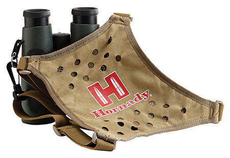 [090255991215] Hornady 99121 Binocular Harness  Tan Red Logo Elastic Straps