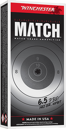 [020892230392] Winchester Ammo S65PM Match  6.5PRC 140gr Sierra MatchKing BTHP 20 Per Box/10 Case