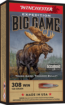 [020892229839] Winchester Ammo S308LR Expedition Big Game Long Range 308Win 168gr Nosler AccuBond Long-Range 20 Per Box/10 Case