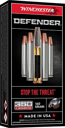 [020892226289] Winchester Ammo S350PDB Defender  350Legend 160gr Bonded Protected Hollow Point 20 Per Box/10 Case