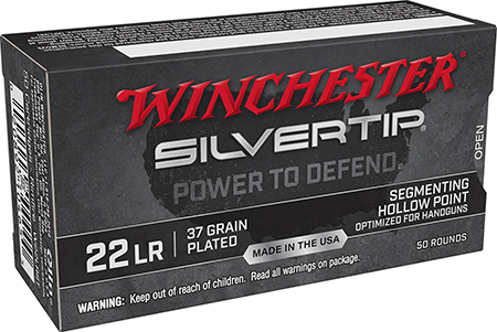 [020892104655] Winchester Ammo W22LRST Silvertip  22LR 37gr Silvertip Hollow Point 50 Per Box/40 Case
