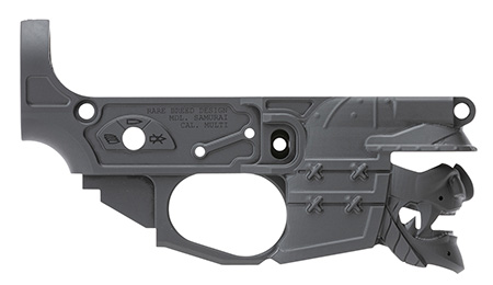 [815648029739] Spikes STLB630 Rare Breed Samurai Stripped Lower Receiver Multi-Caliber 7075-T6 Aluminum Black Anodized for AR-15