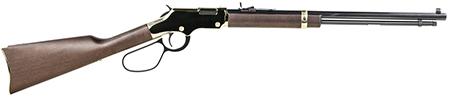 [619835041005] Henry H004L Golden Boy Large Loop Full Size 22 S/L/LR, 20" Blued Octagon Barrel, Brasslite Brass Drilled  &  Tapped Receiver, American Walnut Fixed Stock, Right Hand