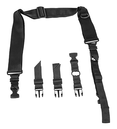 [814108016524] NcStar AARS2PB VISM Sling Black Nylon Strap w/Elastic Shock-Cord 55"-72" OAL Adjustable Bungee