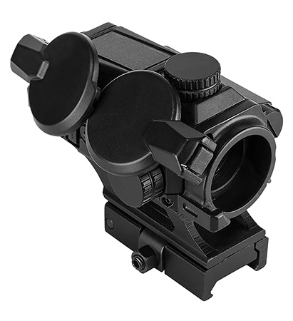 [848754012050] NcStar VDBSOLC SPD Solar Combat Red Dot Reflex Optic  Black Anodized 1 x 24.5 mm 4 MOA Red Dot