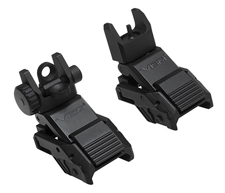 [848754008596] NcStar VMARFLC Pro Series Flip Up Front and Rear Sights  Black Flip Up for AR-Platform