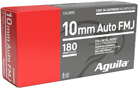 [640420012773] Aguila 1E102110 Target  &  Range Handgun 10mm Auto 180gr Full Metal Jacket 50 Per Box/20 Case