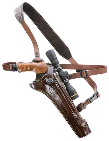 [601299501218] Galco KH130H Kodiak Hunter Chest Holster Havana Brown Leather Shoulder/Torso Strap Fits S&W N Frame Fits Ruger Blackhawk 7.50" Right Hand