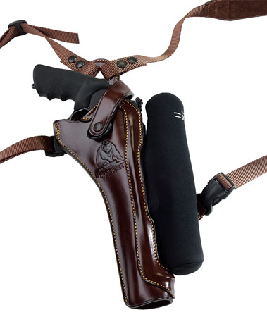 [601299501201] Galco KH172H Kodiak Hunter Chest Holster Havana Brown Leather Shoulder/Torso Strap Fits S&W X Frame 8.375" Right Hand