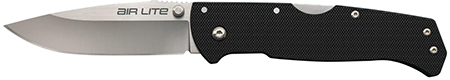 [705442019114] Cold Steel CS26WD Air Lite 3.50" Folding Drop Point Plain AUS-10A SS Blade/Black G10 Handle Includes Pocket Clip