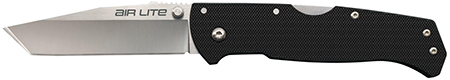 [705442019121] Cold Steel CS26WT Air Lite 3.50" Folding Tanto Plain AUS-10A SS Blade/Black G10 Handle Includes Pocket Clip