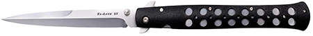 [705442005650] Cold Steel CS26SXP Ti-Lite  6" Folding Spear Point Plain AUS-8A SS Blade/Black Zy-Ex Handle Includes Pocket Clip