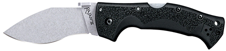 [705442018223] Cold Steel CS62JM Rajah III 3.50" Folding Drop Point Plain Stone Washed AUS-10A SS Blade/Black Griv-Ex Handle Includes Pocket Clip