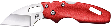 [705442019039] Cold Steel CS20MTR Tuff Lite Mini 2" Folding Sheepsfoot Plain 4034 Stainless Steel Blade/ Red Griv-Ex Handle Includes Pocket Clip