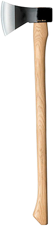[705442007210] Cold Steel CS90TA Trail Boss 4" Plain 1055 Carbon Steel Blade American Hickory Handle 27"