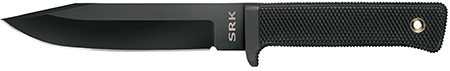 [705442017387] Cold Steel CS49LCK SRK  6" Fixed Clip Point Plain Black Tuff-Ex Finish SK-5 Steel Blade, 4.75" Black Kray-Ex Handle, Includes Sheath