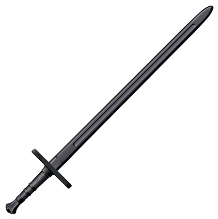 [705442007777] Cold Steel CS92BKHNH Hand  &  A Half Training Sword 34" Fixed Plain Black Polypropylene