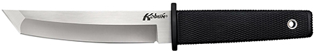 [705442008132] Cold Steel CS17T Kobun  5.50" Fixed Tanto Plain AUS-8A SS Blade/Black Deep Checkered Kray-Ex Handle Includes Belt Clip/Sheath