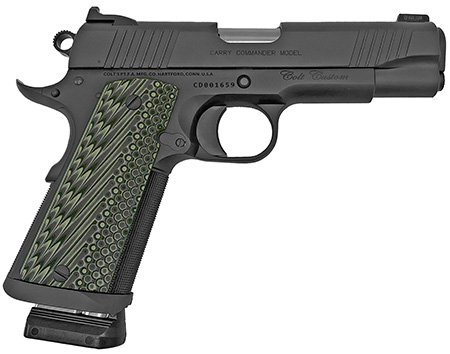 [098289112170] Colt Mfg O4042CS Limited 1911 Custom  Carry 9mm Luger 7+1 4.25" Black National Match Barrel, Decobond Smoke Gray Serrated Steel Slide  &  Frame w/Beavertail, Gray G10 Grip, Ambidextrous
