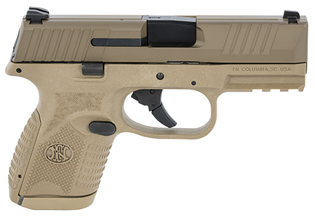 [845737012823] FN 66100819 509 Compact 9mm Luger 3.70" Barrel 10+1, Flat Dark Earth Polymer Frame With Mounting Rail, Flat Dark Earth Stainless Steel Slide, No Manual  Safety
