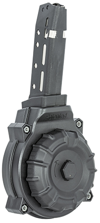 [708279014963] ProMag DRMA37 Standard  40rd Drum 45 ACP Compatible w/ Glock 30/21 Black DuPont Zytel Polymer