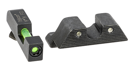 [719307215207] Trijicon 601102 DI Night Sight Set Green Tritium/Fiber Optic/Black Outline Front, Green Tritium Rear, Black Frame, Fits Most Glock *Does Not Fit MOS