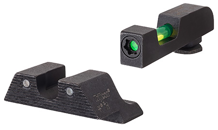 [719307215245] Trijicon 601106 DI Night Sight Set Green Tritium/Fiber Optic/Black Outline Front, Green Tritium Rear, Black Frame, Fits Glock 42/43/43X/48 Excludes MOS