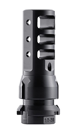 [810128160384] Dead Air DA101 KeyMount Muzzle Brake 1/2"-28 tpi 2.60" Black Steel