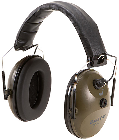 [026509045274] Allen 2225 Single Microphone Emuff  82 dB OD Green/Black Adult