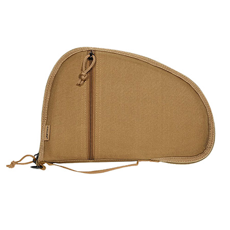 [026509057932] Allen 3614 Torrey  Handgun Case Coyote Tan Polyester, Small Accessory Pocket, Muzzle Pocket  &  Lockable Zipper 11.50" x 7.75" Exterior Dimensions