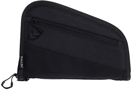 [026509056188] Allen 7749 Auto-Fit 2.0 Handgun Case Thick Foam Padding w/Knit Interior, Exterior Pocket  &  Black Finish for Compact Semi-Autos 9" L